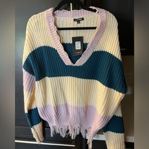 Fashion Nova Distressed Sweater